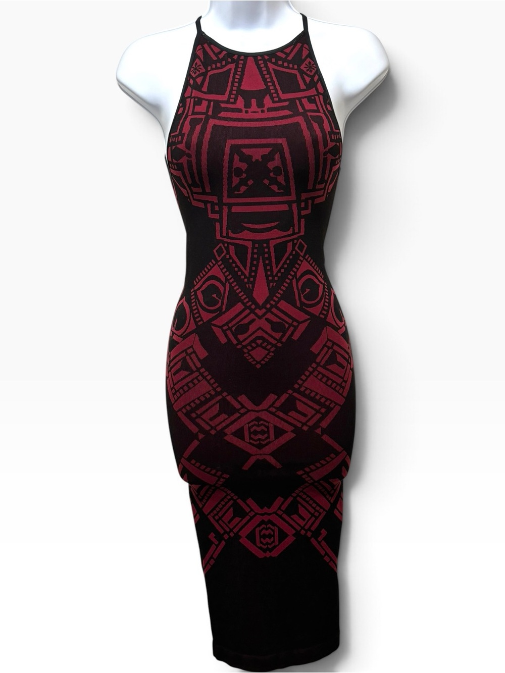 Free People Intimately "Only One" Bodycon Midi Dress - Raspberry Combo - Picture 2 of 5